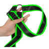 Ouch! Harnais phosphorescent Gladiator Glow Noir-Vert Neon